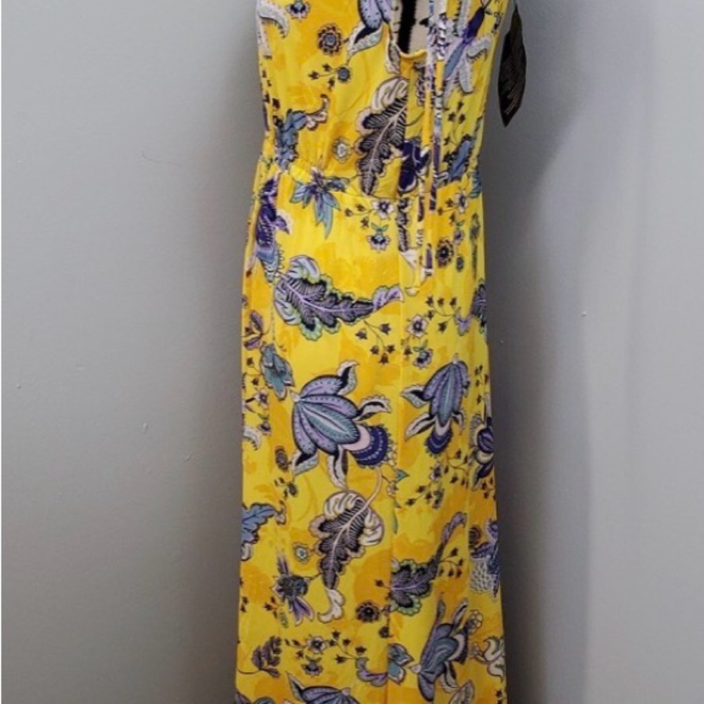 IMAN Yellow and Blue Floral Maxi Dress - Picture 8 of 16